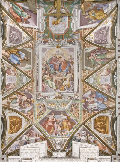 De Kroning van de Maagd Maria (detail) door Pietro Sorri